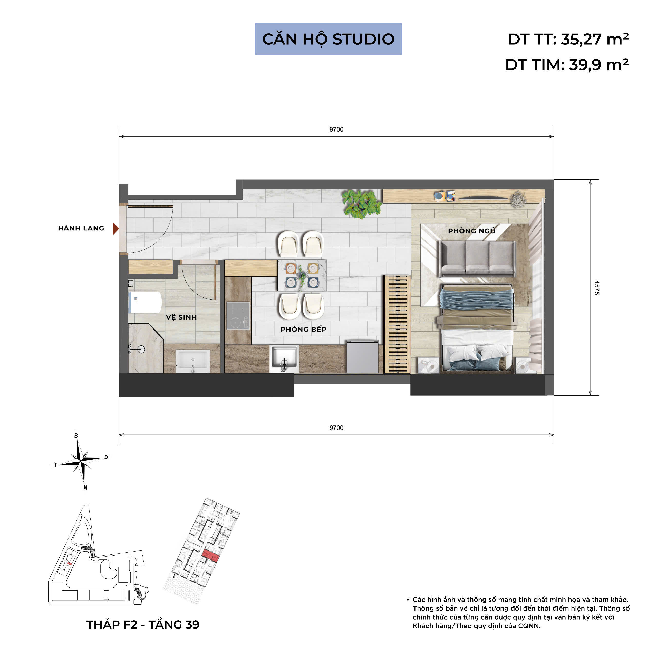 Mặt bằng căn hộ Studio Sun Feliza Suites – thiết kế tối ưu không gian, đầy đủ tiện nghi cho cuộc sống hiện đại.